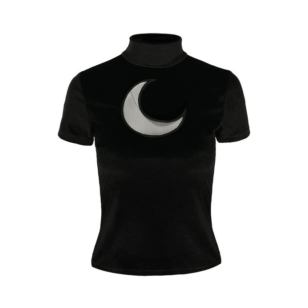 Restyle - Crescent Top - Black